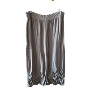 XCVI Maxi Pull On Skirt Shirred Lagenlook Size XL Paneled Casual Resort Wear